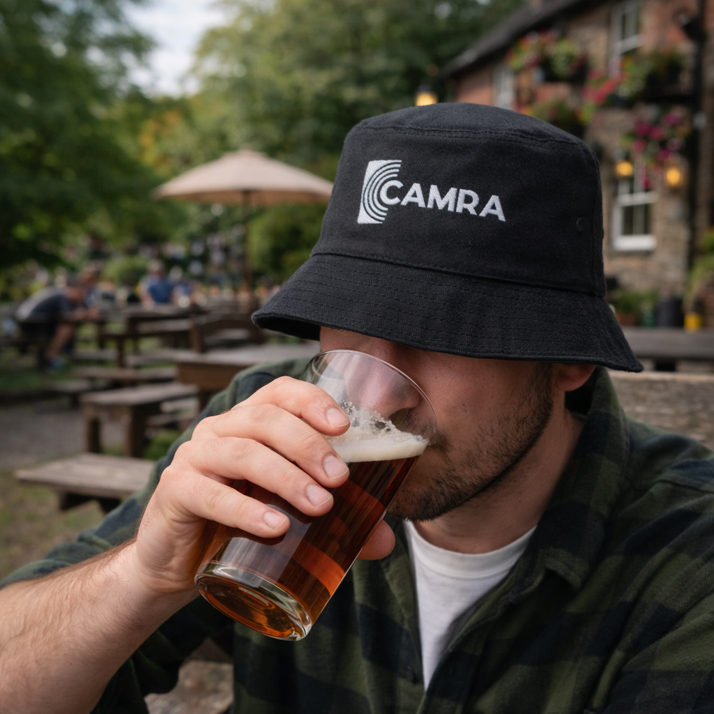 CAMRA Logo Organic Cotton Bucket Hat