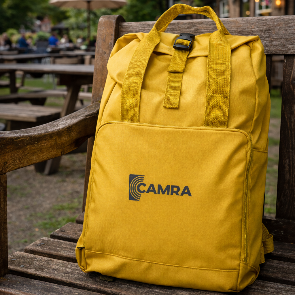 CAMRA Logo Roll-Top Backpack
