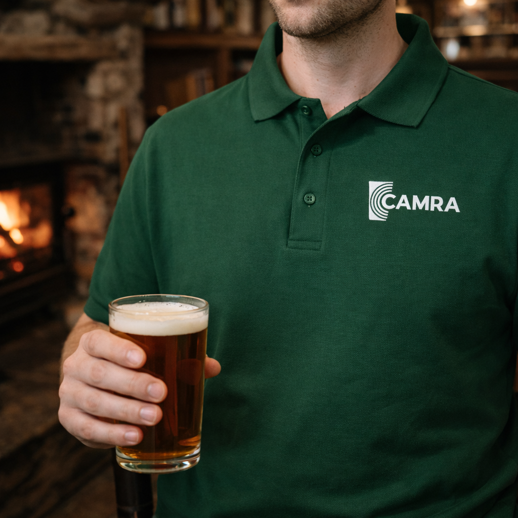CAMRA Logo Embroidered Polo Shirt